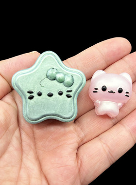 可爱星星猫咪硅胶模具滴胶钥匙扣