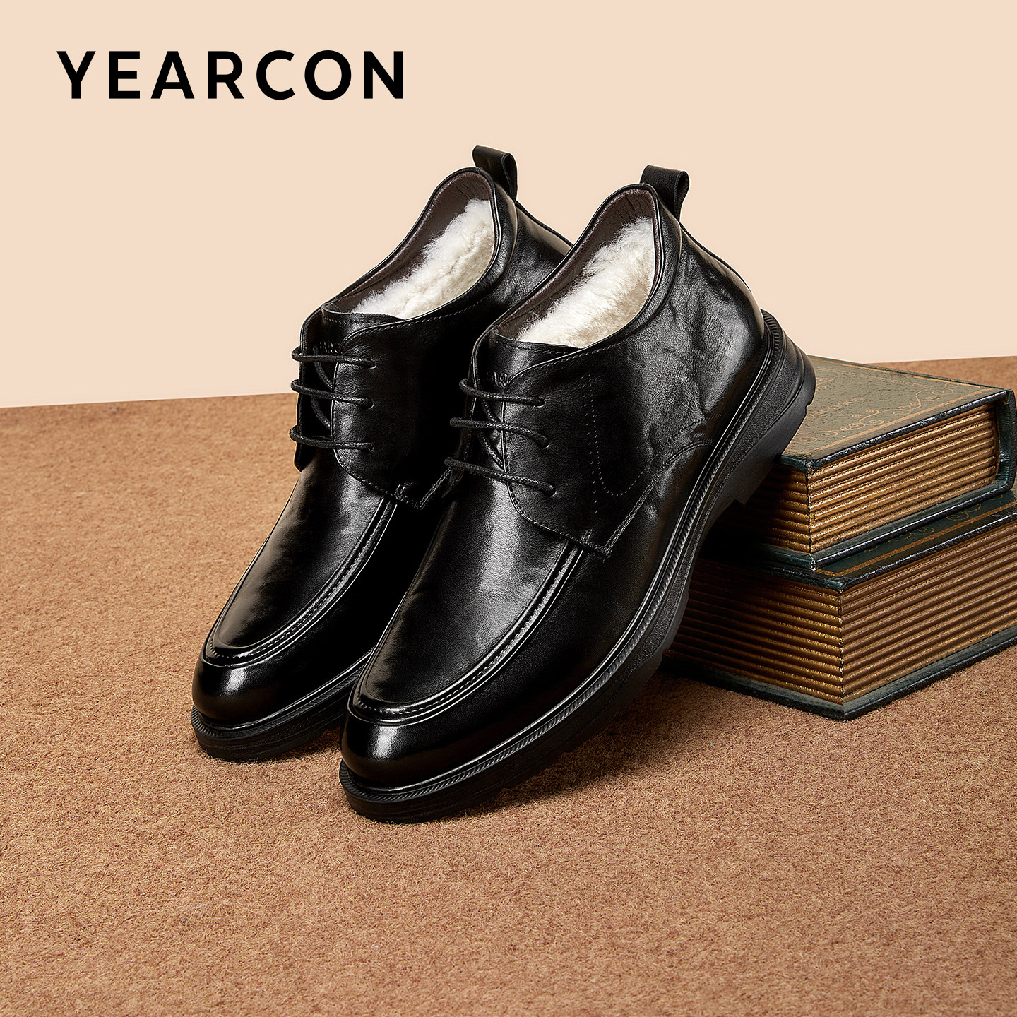 Yierkan winter genuine leather and velvet warm high boots