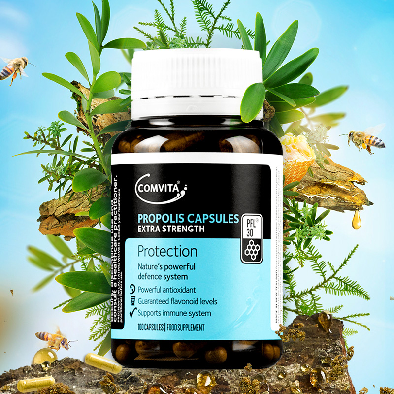 comvita康維他純凈蜂膠膠囊PFL30 100粒新西蘭原裝進口提高抵抗力_康維他海外旗艦店_傳統滋補營養品