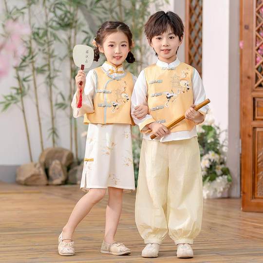 Traje Tang para niñas del Festival del Medio Otoño de Hanfu para niños Traje de actuación