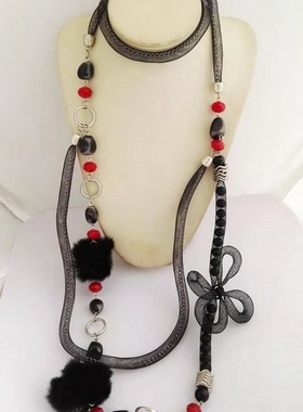 夸张复古聚会派对婚礼表演毛衣链