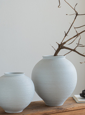 陶瓷花瓶法式家居客厅玄关插花水培复古简约民宿白色ins花器摆件