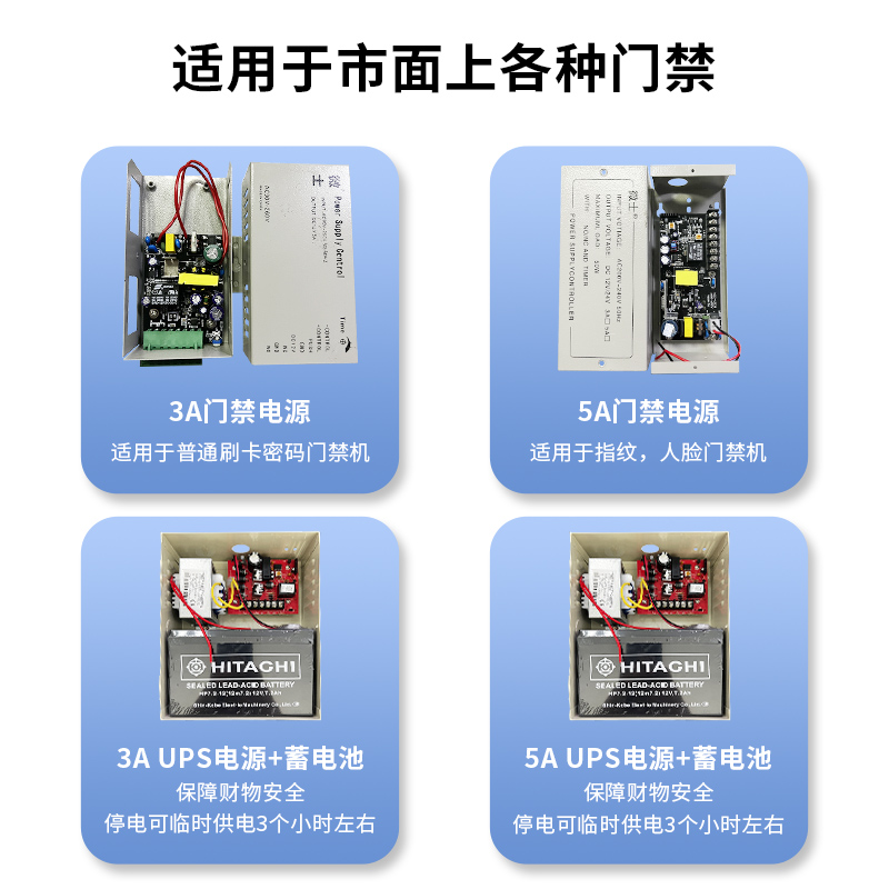 微士门禁系统专用电源12V3A/5A楼宇门禁电源变压器开关电源控制器 - 图0