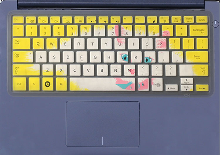 戴尔成就5000系列VOSTRO 13-5370-D1505S键盘保护贴膜英寸D1745G电脑D1605笔记本D1525彩色防尘套硅胶凹凸罩 - 图0