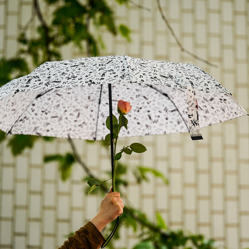 芬兰Lasessor联名款姆明Moomin卡通遮阳折叠伞抗风雨伞防晒隔热伞-图1