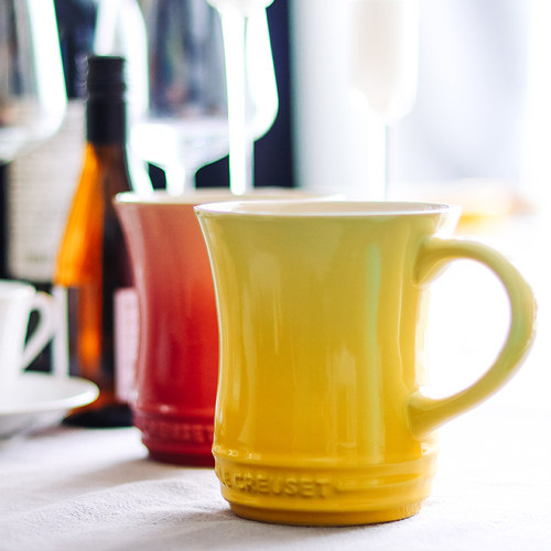 法国进口酷彩LeCreuset马克杯陶瓷咖啡杯简约纯色家用水杯茶杯 - 图2
