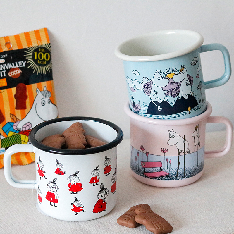 芬蘭muurla姆明搪瓷杯moomin杯子兒童可愛水杯女北歐咖啡杯馬克杯
