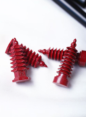 高含量天然紫砂真朱砂彩绘手绘文昌塔配件百搭款