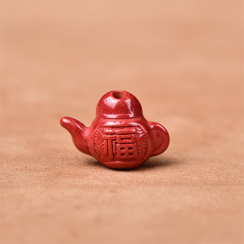 天然朱砂帝王砂福袋钱袋如意平安锁提溜吊坠配件diy手工原创配件,淘宝优惠券,粉丝福利购,淘宝优惠卷