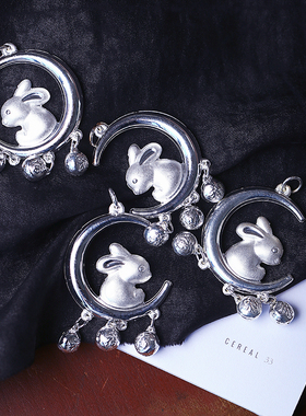 999足银小兔子款吊坠女款