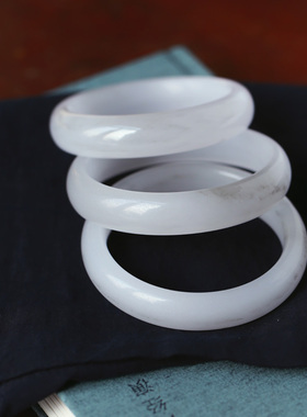 推荐款便宜好看天然阿富汗玉手镯女款玉石手镯颜色好料子冰透