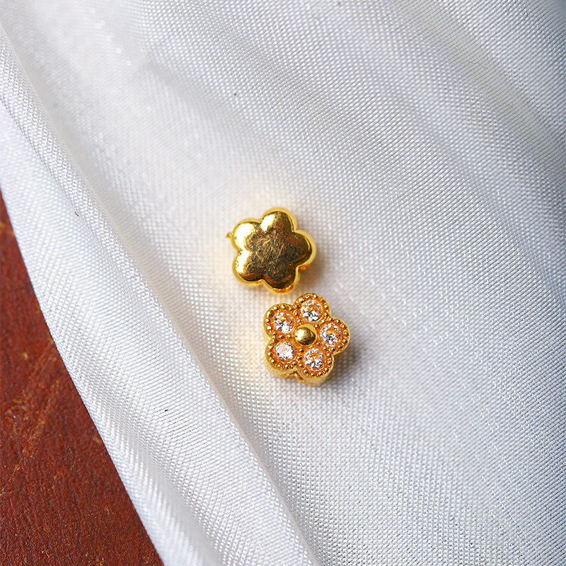 18K金镶嵌玉石锆石隔珠散珠配件 女款diy手链串珠材料配饰饰品,淘宝优惠券,粉丝福利购,淘宝优惠卷