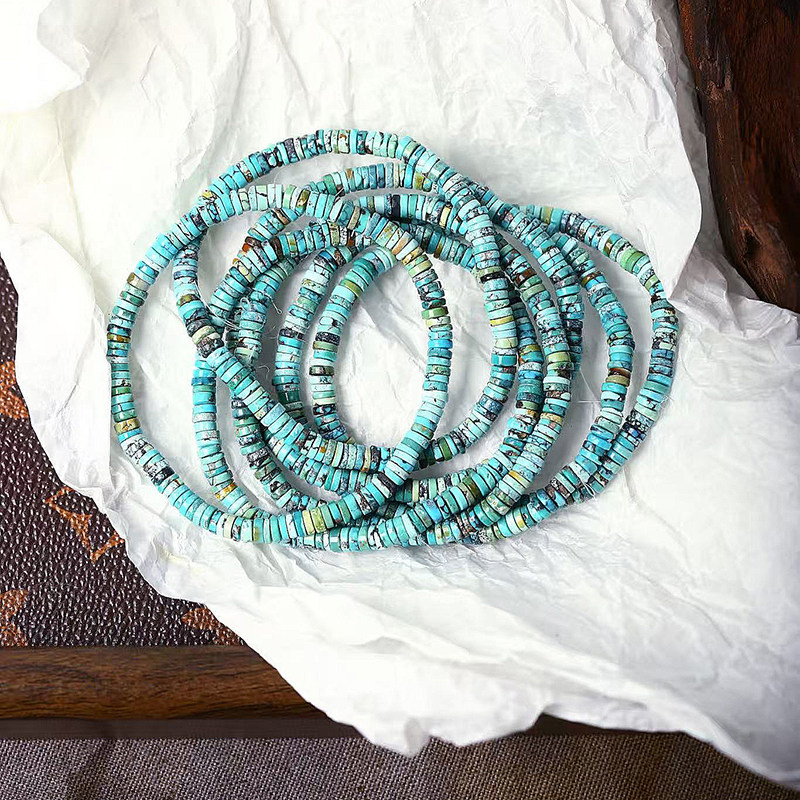 超值推荐 天然原矿绿松石盘珠款单圈手链 男女款绿松石手串饰品,淘宝优惠券,粉丝福利购,淘宝优惠卷