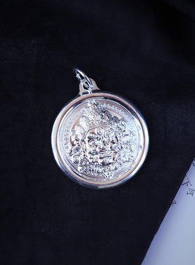 999足银黄财神款吊坠男女款