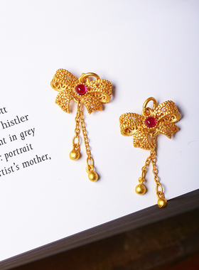 古法金蝴蝶结DIY材料大牌同款