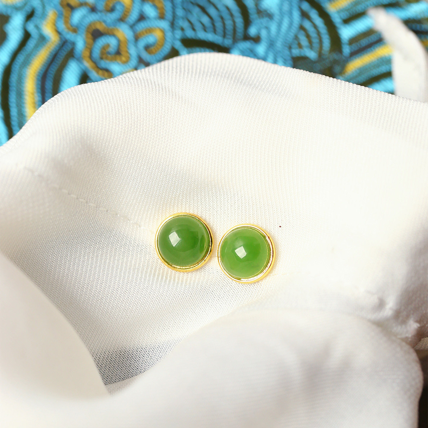 天然碧玉冰绿蛋面纯银镶嵌款手链吊坠戒指耳钉套装 女款玉石饰品,淘宝优惠券,粉丝福利购,淘宝优惠卷