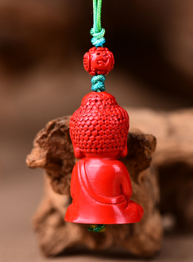 高含量天然红砂真朱砂彩绘手绘阿里陀佛小和尚配件百搭款