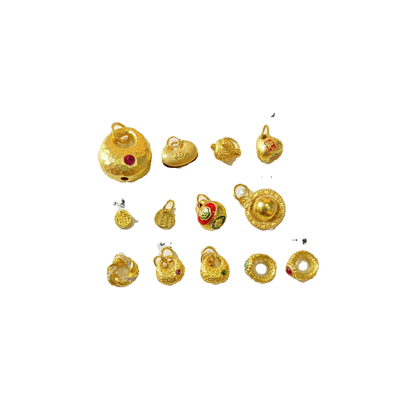 925纯银古法金吊坠配件滴溜手链DIY手工串珠配饰挂坠银镀金如意锁,淘宝优惠券,粉丝福利购,淘宝优惠卷