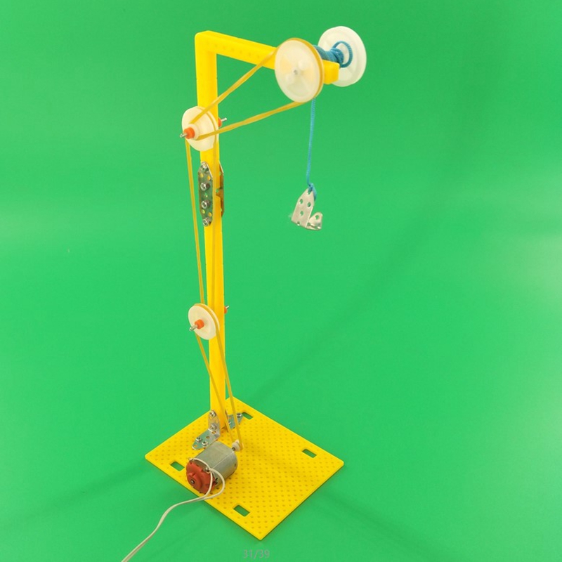 电动起重机自制塔吊 DIY科技小制作小发明科学实验材料 拼装玩具