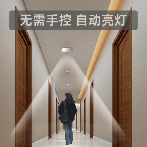 感应开关人体红外线220V楼道灯接近自动走灭无线光控智能明装面板 - 图0