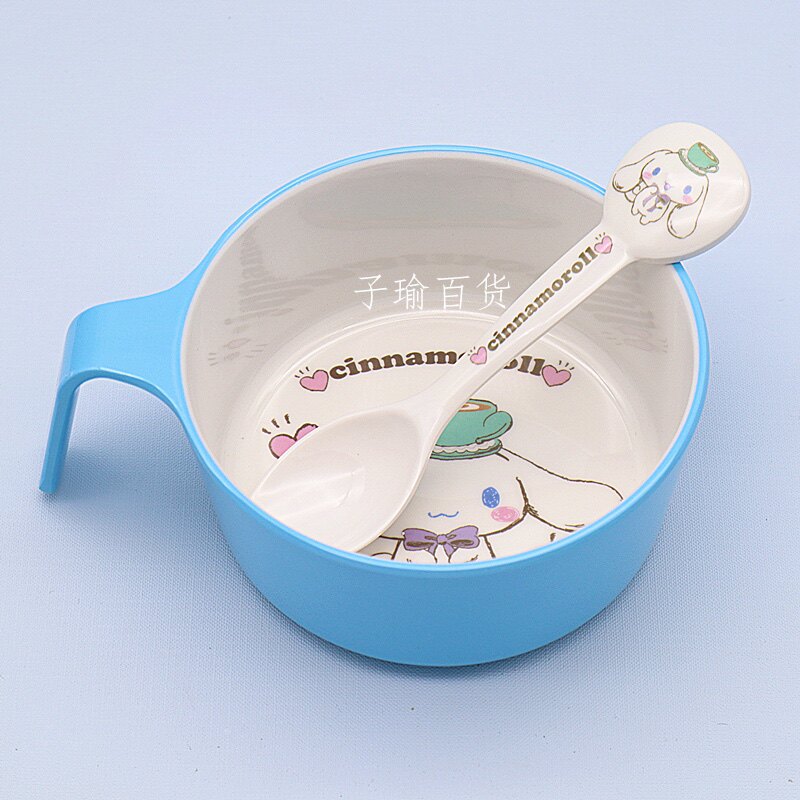 新款大容量玉桂狗把手碗儿童吃饭碗大学生泡面碗防摔家用儿童碗