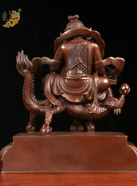 纯铜白财神摆件工艺品