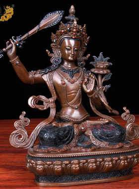 纯铜摆件文殊师利菩萨密宗佛像