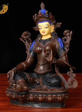 摆件菩萨车载绿度母佛像