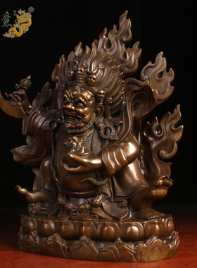 纯铜财神噶举派大黑天密宗佛像