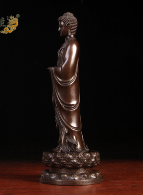 菩萨摆件纯铜生肖狗接引佛