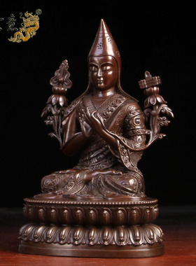 麦彭仁波切纯铜密宗祖师像摆件