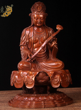 紫铜文殊普贤佛像摆件供奉