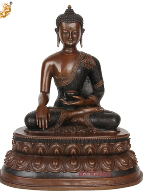 纯铜尼泊尔摆件三宝佛