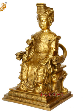 纯铜摆件圣母佛堂妈祖神像