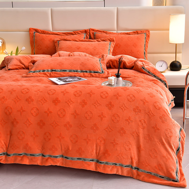 2025新款轻奢雕花牛奶绒床品四件套双面加厚法莱绒被套珊瑚绒床单,淘宝优惠券,粉丝福利购,淘宝优惠卷