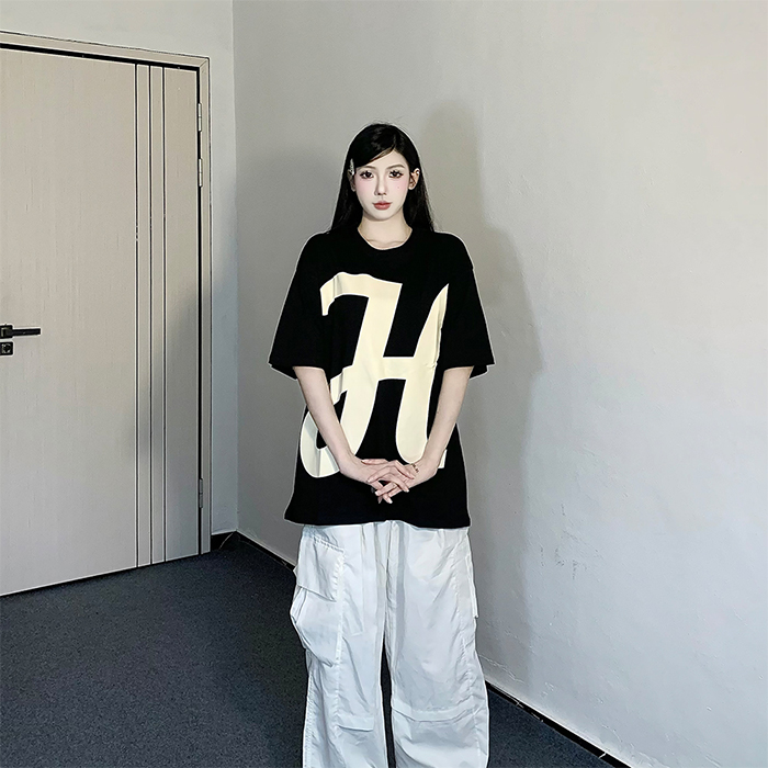 HELIPORT停机坪 大H短袖短袖圆领印花男女日常宽松潮牌上衣