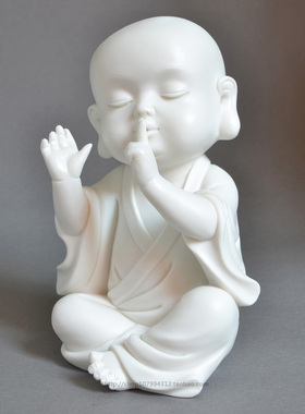 小和尚摆件小沙弥陶瓷娃娃