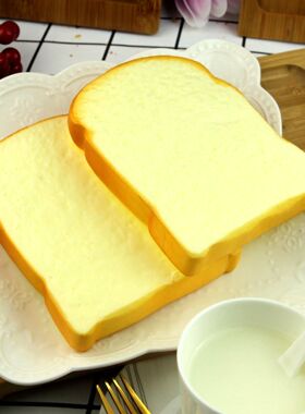仿真假面包片吐司食品蛋糕道具模型儿童过家家拍摄影摆件装饰品