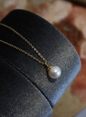 XKDDCT天然淡水项链款包金锁骨链