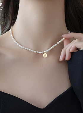 XKDDCT新款天然珍珠小米珠项链