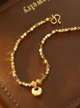 XKDDCT沙金碎碎金钱币福袋手链女