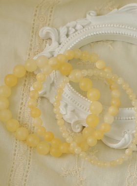 XKDDCT天然黄玉串珠手串简约小清