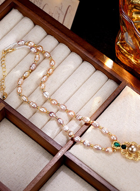 XKDDCT淡水彩光珍珠项链珠光宝气