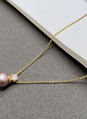 XKDDCT紫色爱迪生天然珍珠吊坠王