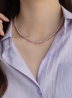 XKDDCT新款45mm天然小米珠珍珠项