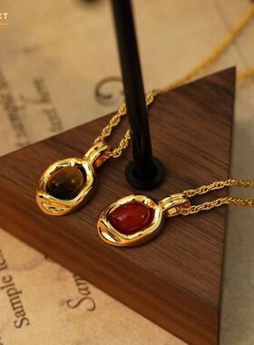 XKDDCT新款美拉德复古棕色虎眼石