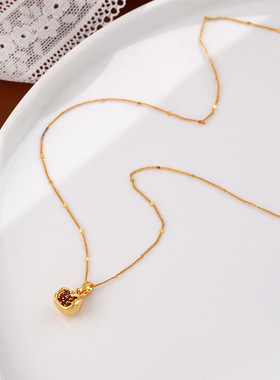 XKDDCT爆款铜镀真金小巧精致石榴