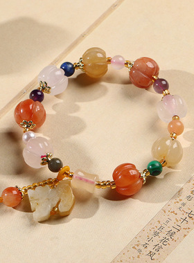 XKDDCT天然新疆金丝玉手链民族风