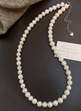 XKDDCT6mm强光天然珍珠项链女经