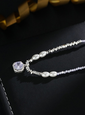 XKDDCT网络爆款轻奢气质淡紫色小